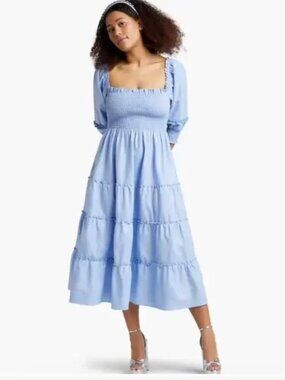 Hill House Home Nesli Nap Dress shimmering blue xl